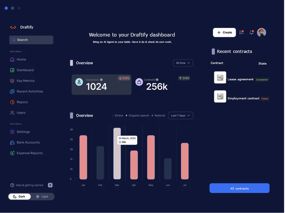 Draftify Dashboard